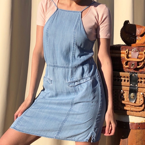 American Eagle Outfitters Dresses & Skirts - American Eagle overall denim dress mini xs